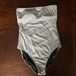 Calvin Klein Silver/ grey Strapless Swimsuit